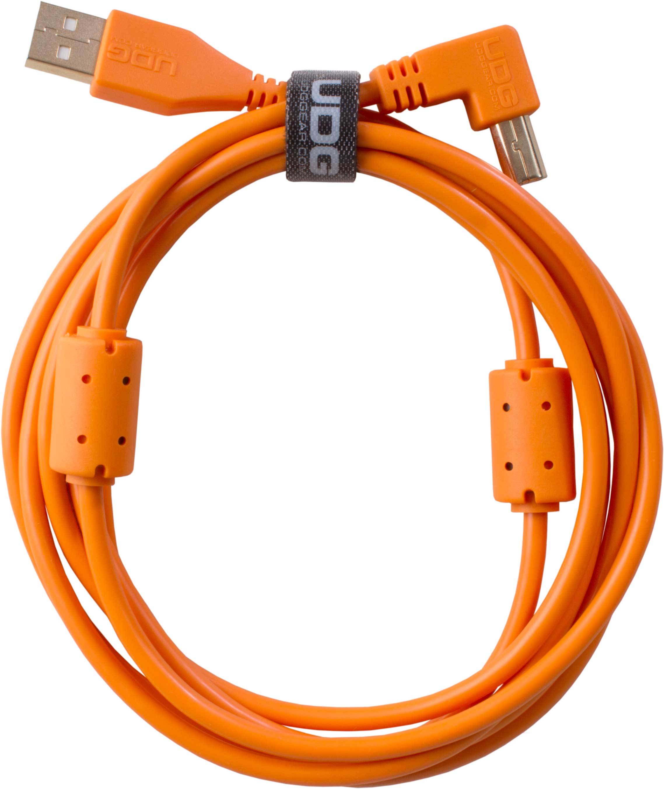 UDG Ultimate Cable USB 2.0 USB A >> USB B Acodado 1 metro Naranja